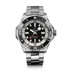 Breitling Superocean Automatic 46 Watch Steel Case Black Dial Steel Bracelet, 46mm