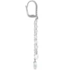 Brilliant Round Diamond Dangle Earrings, 18K White Gold