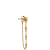Buttercup Chain Drop Diamond Cluster Earrings, 14K Yellow Gold
