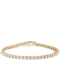Buttercup Setting Diamond Bracelet, 14K Yellow Gold