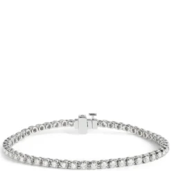 Buttercup Setting Diamond Bracelet, 14K White Gold