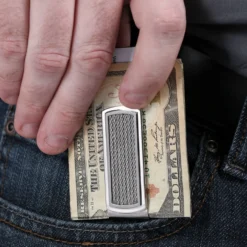 Cable Money Clip in Stainless Steel