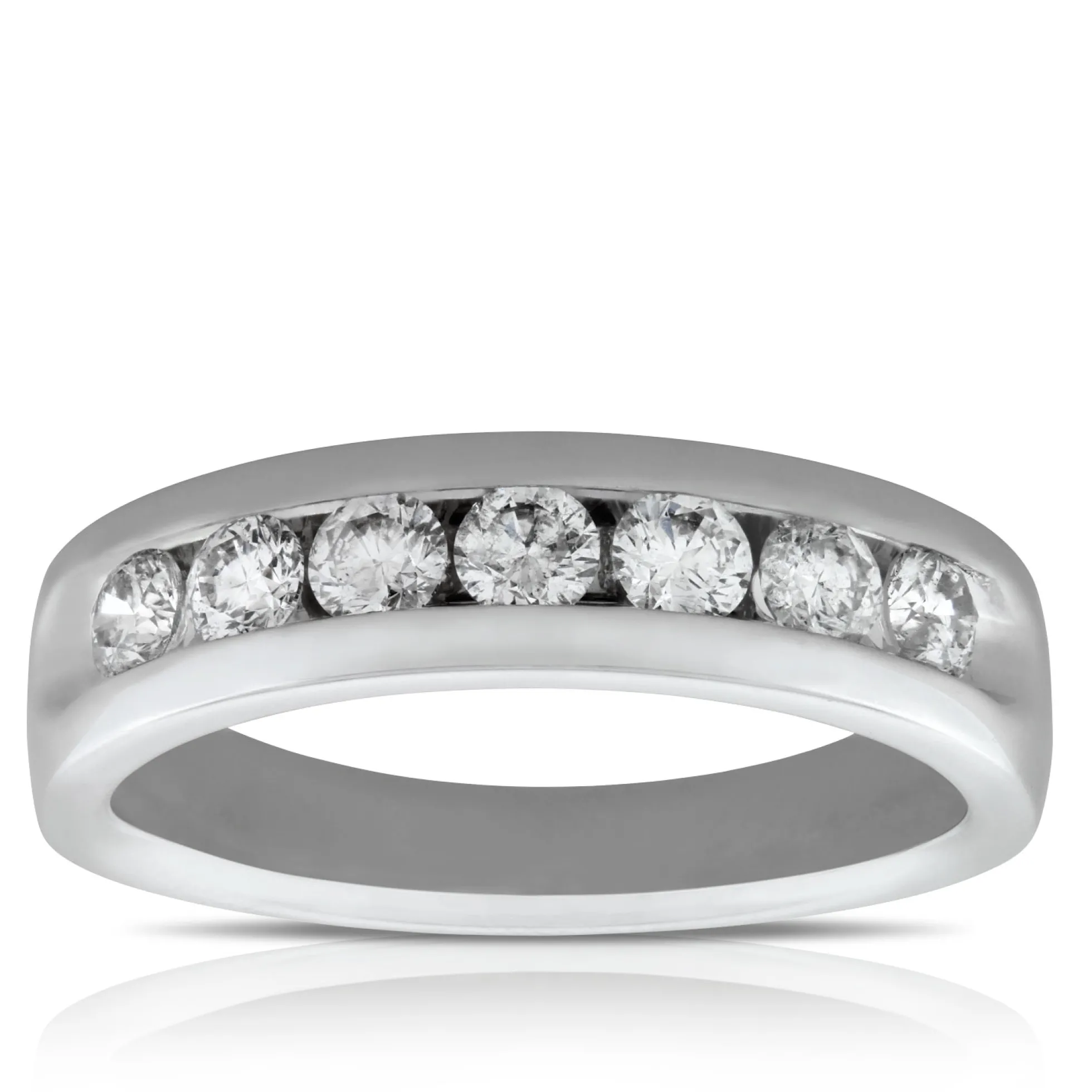 Channel Set Diamond Band 14K