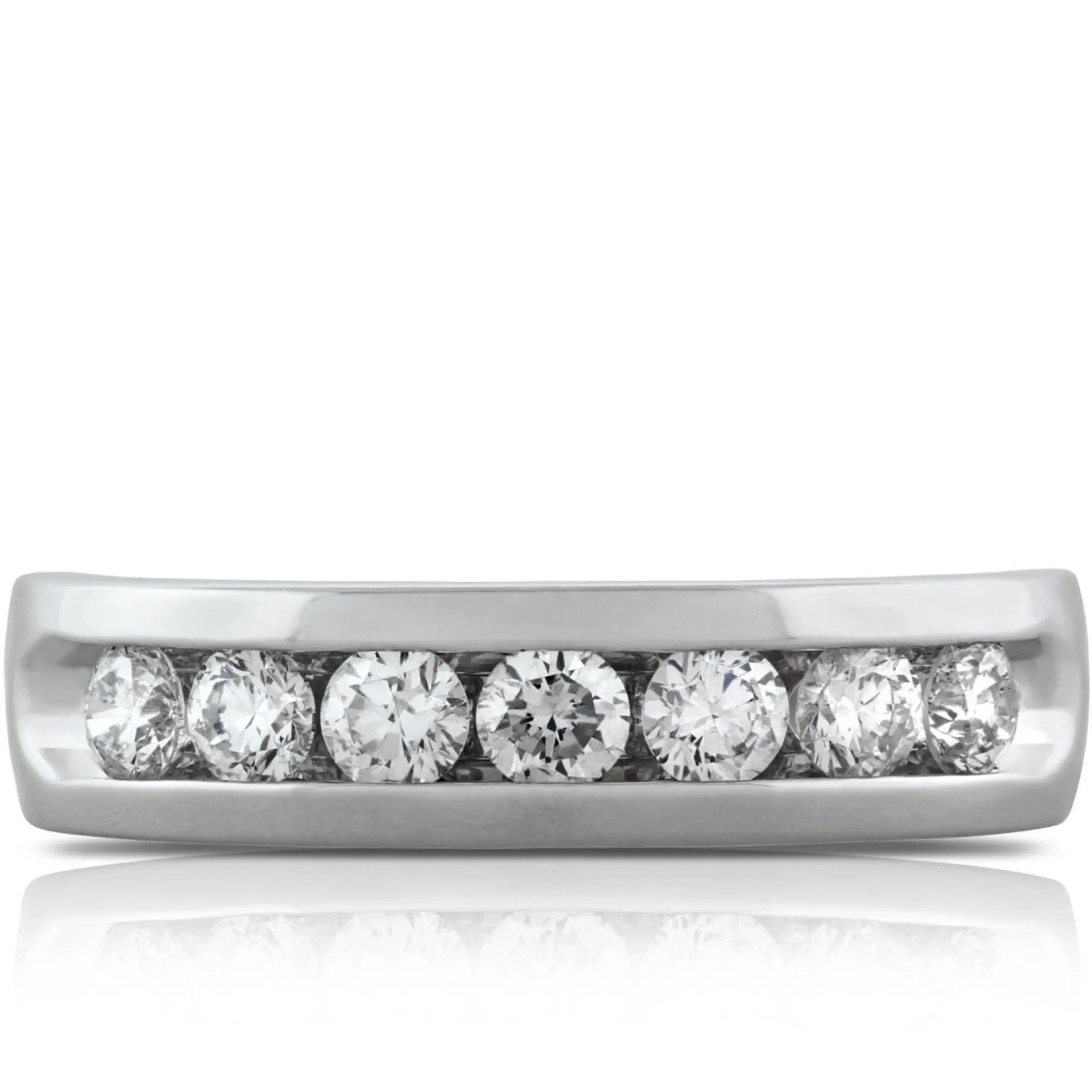 Channel Set Diamond Band 14K