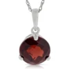 Checkered Garnet Pendant 14K, 8mm