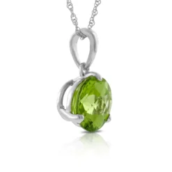 Checkered Peridot Pendant 14K, 8mm