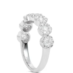 Circle Diamond Cluster Ring 14K