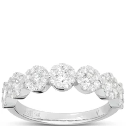 Circle Diamond Cluster Ring 14K
