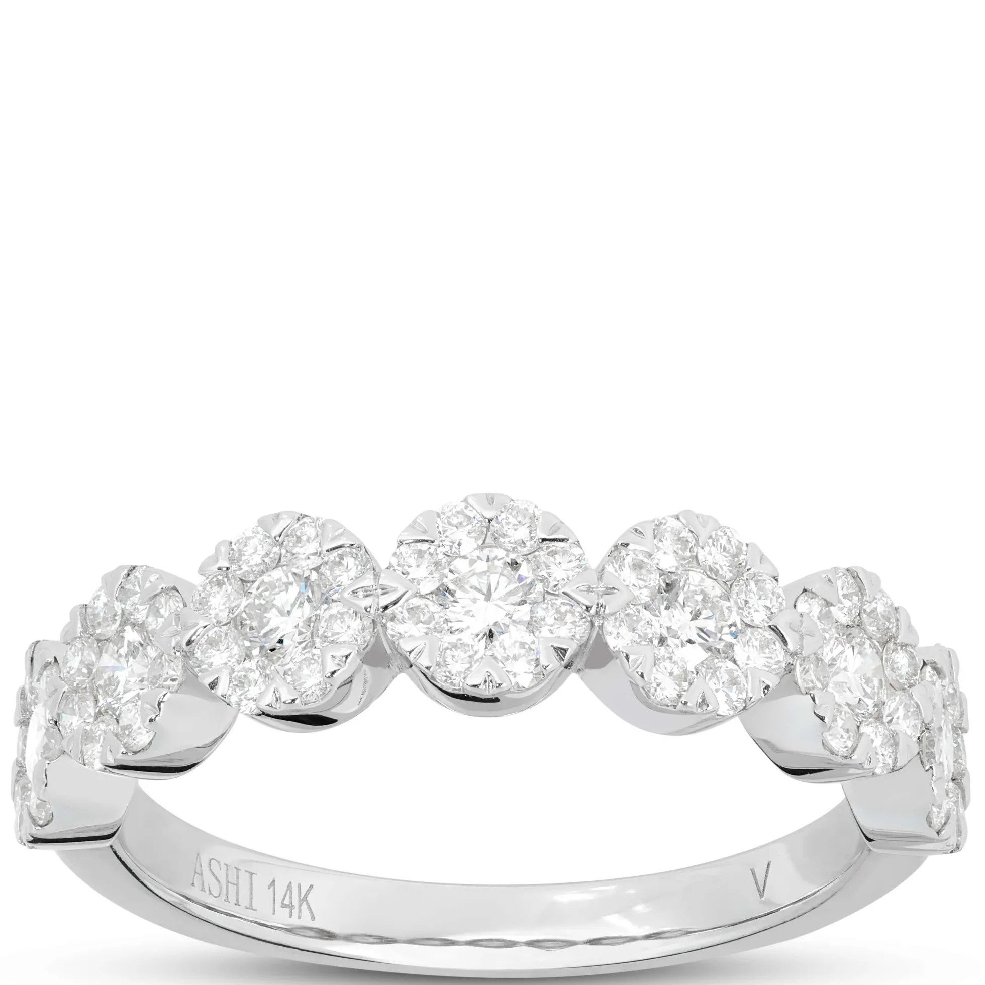 Circle Diamond Cluster Ring 14K