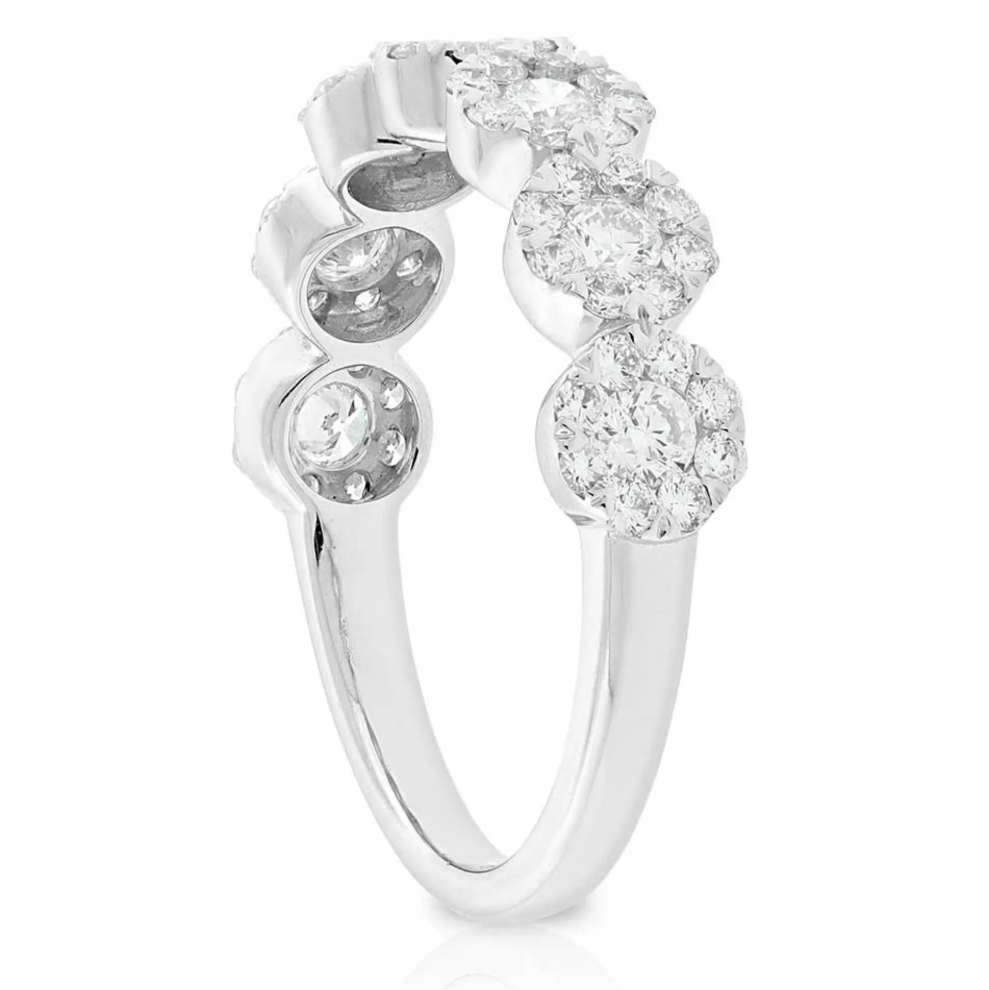 Circle Diamond Cluster Ring 14K