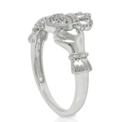 Claddagh Diamond Ring 14K