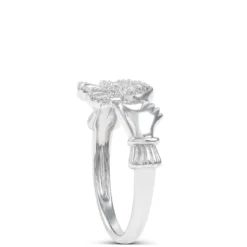 Claddagh Diamond Ring 14K