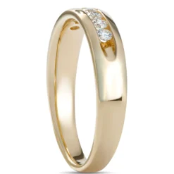 Classic Channel Set Diamond Band, ⅓ Total Carat Weight, 14K Yellow Gold