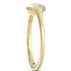 Classic Oval Diamond Ring, 1/4 Carat Weight, 14K Yellow Gold