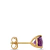 Classic Round Amethyst Studs, 14K Yellow Gold