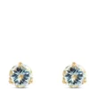 Classic Round Aquamarine Studs, 14K Yellow Gold