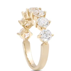 Classic Round Diamond Anniversary Band, 2 Total Carat Weight, 18K Yellow Gold