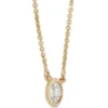 Classic Round Diamond Bezel Pendant, ⅓ Carat Total Weight, 18K Yellow Gold