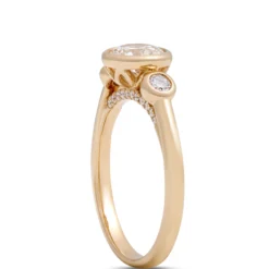 Classic Round Diamond Engagement Ring, 1 ½ Carat Total Weight, 14K Yellow Gold