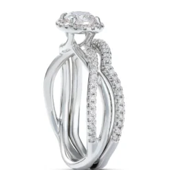 Classic Round Diamond Engagement Ring, 1 Carat Total Weight, 14K White Gold