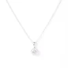 Classic Round Diamond Invisible Bezel Pendant, ½ Carat Total Weight, 14K White Gold