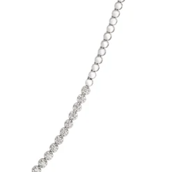Classic Round Diamond Necklace, 2 Total Carat Weight, 14k White Gold