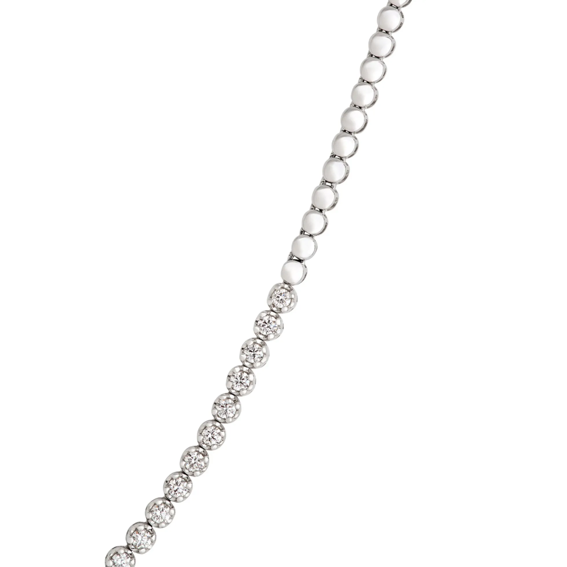 Classic Round Diamond Necklace, 2 Total Carat Weight, 14k White Gold