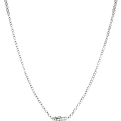 Classic Round Diamond Necklace, 3 Total Carat Weight, 14k White Gold