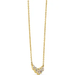 Classic Round Diamond Necklace, ⅔ Total Carat Weight, 14K Yellow Gold