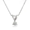 Classic Round Diamond Pendant, ¼ Carat Total Weight, 14K White Gold