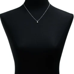 Classic Round Diamond Pendant, ½ Carat Total Weight, 14K White Gold