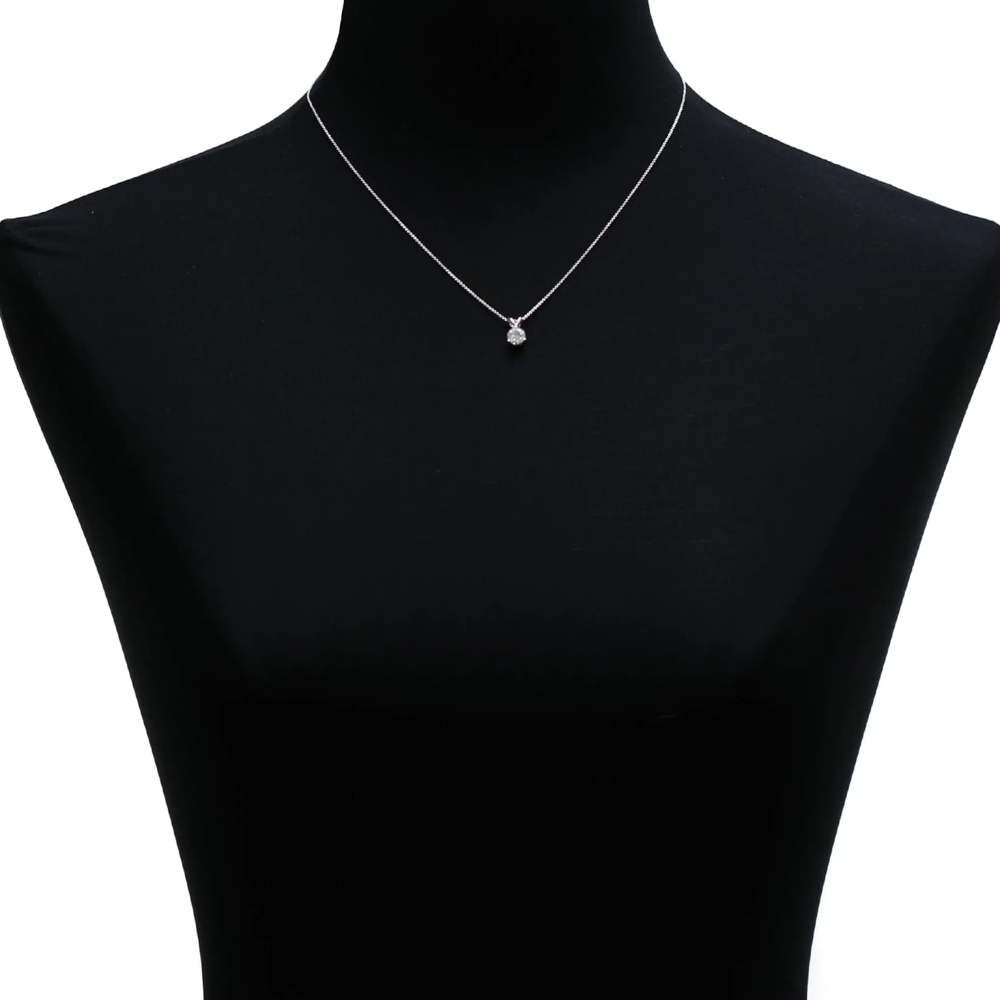 Classic Round Diamond Pendant, 1 Carat Total Weight, 14K White Gold