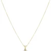 Classic Round Diamond Pendant, 1/5 Carat Total Weight, 14K Yellow Gold