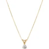 Classic Round Diamond Pendant, ⅓ Carat Total Weight, 14K Yellow Gold