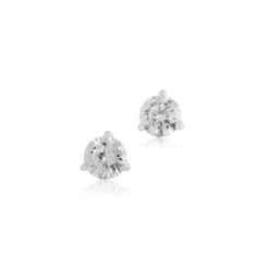 Classic Round Diamond Studs, ⅕ Carat Total Weight, in 14K White Gold