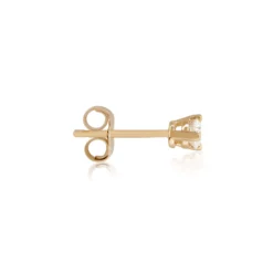 Classic Round Diamond Studs, 1/5 Carat Total Weight, in 14K Yellow Gold