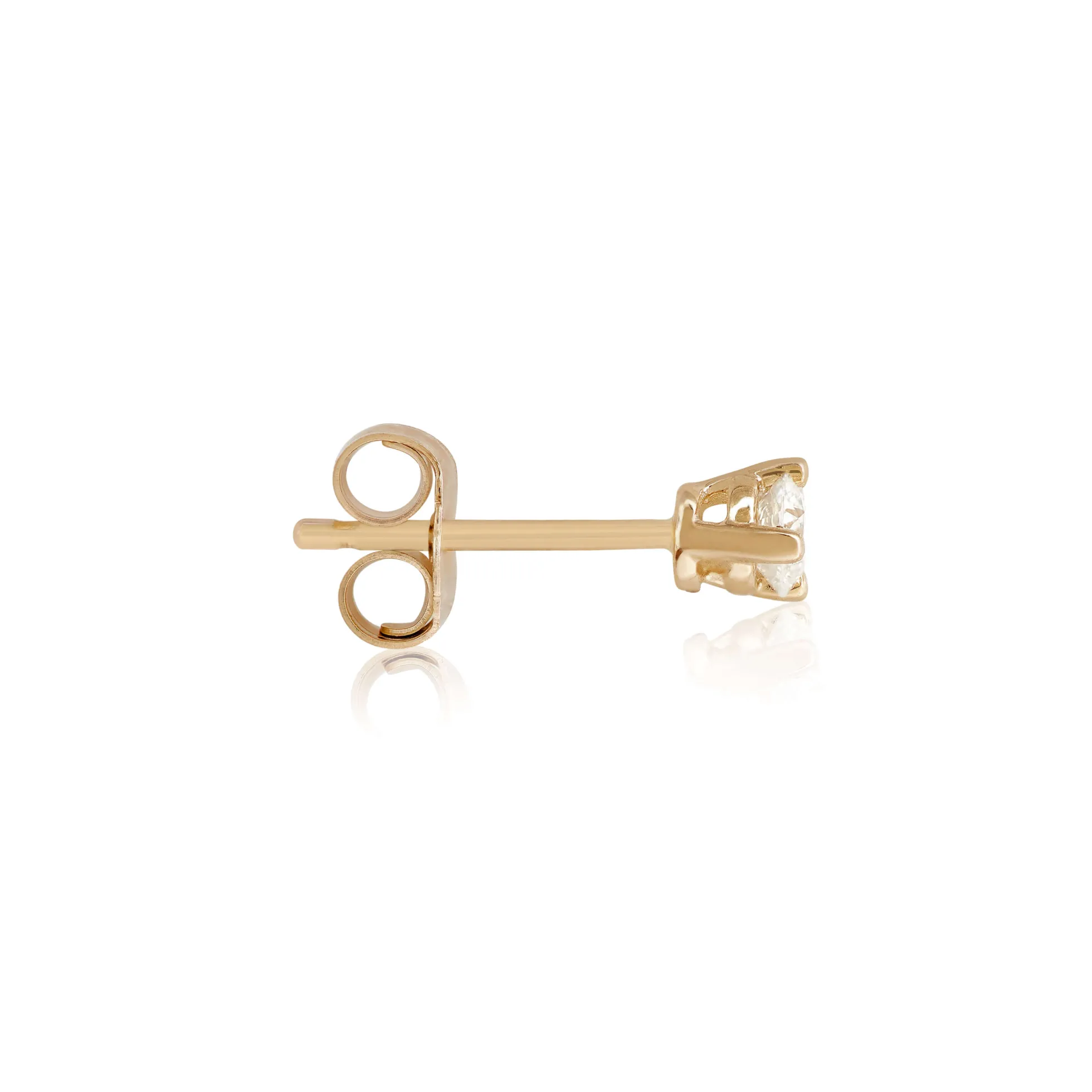 Classic Round Diamond Studs, 1/5 Carat Total Weight, in 14K Yellow Gold