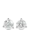 Classic Round Diamond Studs, 1/3 Carat Total Weight, in 14K White Gold