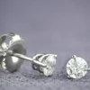 Classic Round Diamond Studs, 1/2 Carat Total Weight, in 14K White Gold