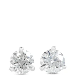 Classic Round Diamond Studs, 1/2 Carat Total Weight, in 14K White Gold