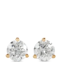 Classic Round Diamond Studs, 1/2 Carat Total Weight, in 14K White Gold