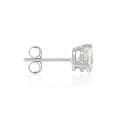Classic Round Diamond Studs, 1 Carat Total Weight, in 14K White Gold