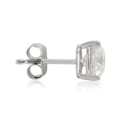 Classic Round Diamond Studs, 1.5 Carat Total Weight, in 14K White Gold