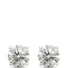 Classic Round Diamond Studs, 3 Total Carat Weight, 14K White Gold