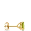 Classic Round Peridot Studs, 14K Yellow Gold