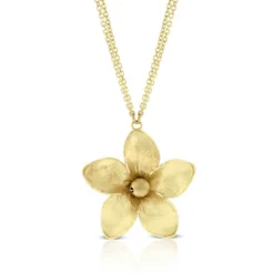 Classic Toscano Floral Pendant Necklace in 14K Yellow Gold