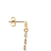 Cluster Diamond Dangle Earrings, 14K Mixed Gold