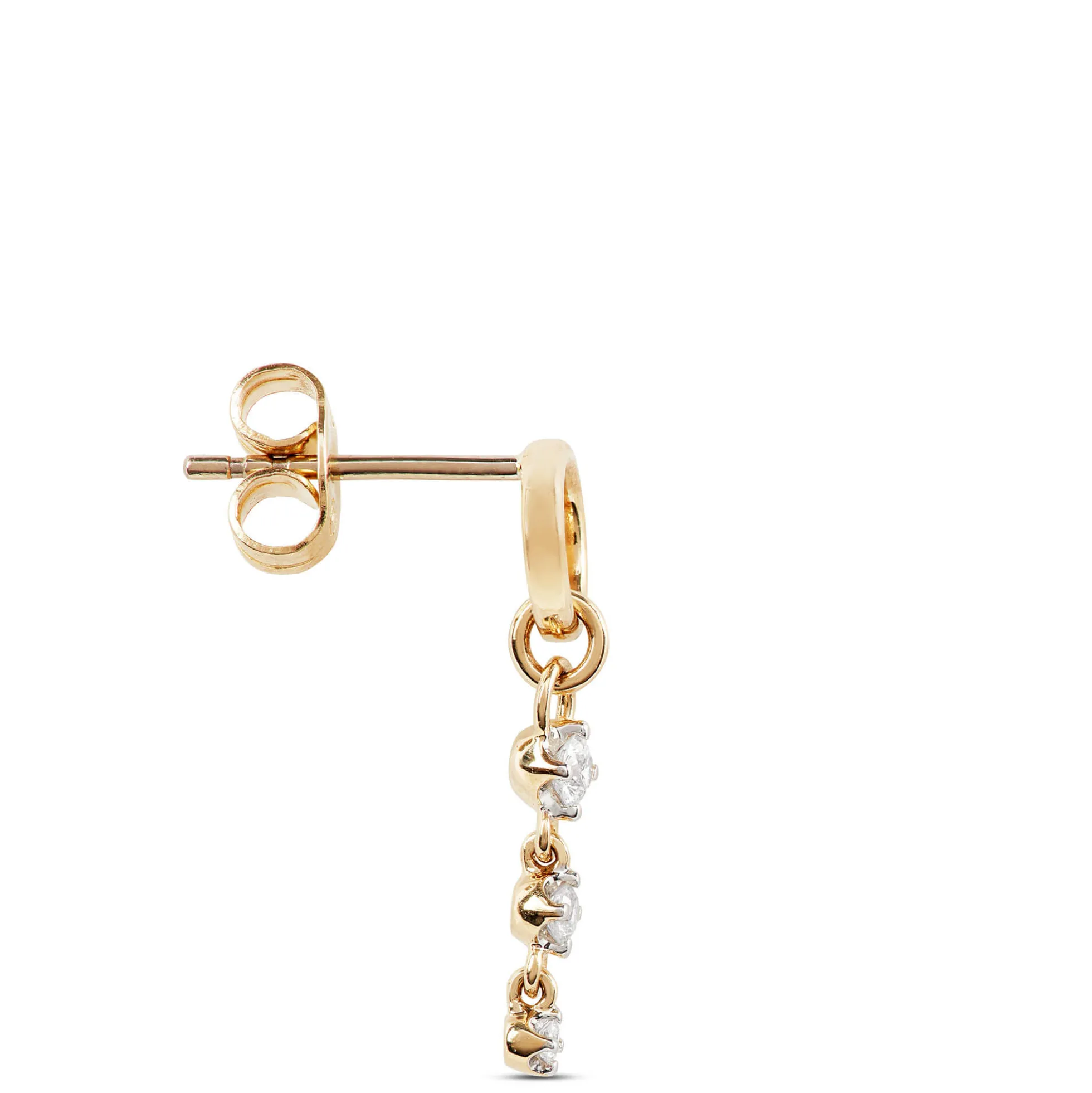 Cluster Diamond Dangle Earrings, 14K Mixed Gold