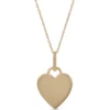 Cluster Diamond Heart Pendant, 14K Yellow Gold