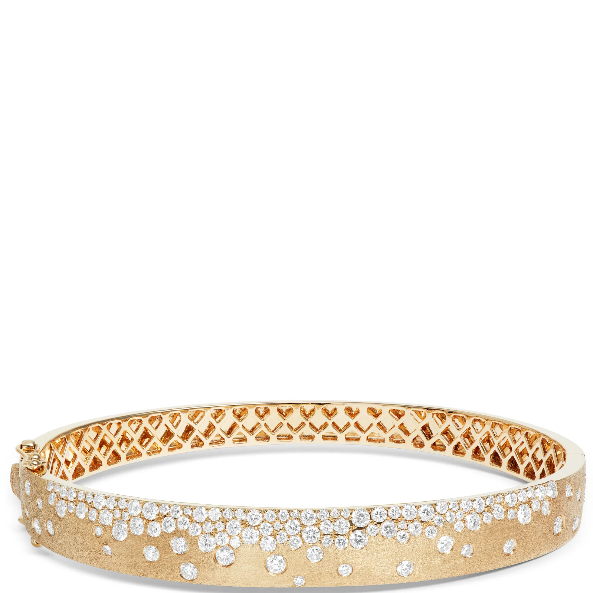 Confetti Diamond Bangle, 14K Yellow Gold
